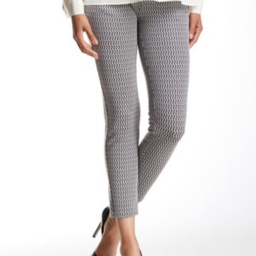 Theory Treeca Knit Pant Black-White Multi 4